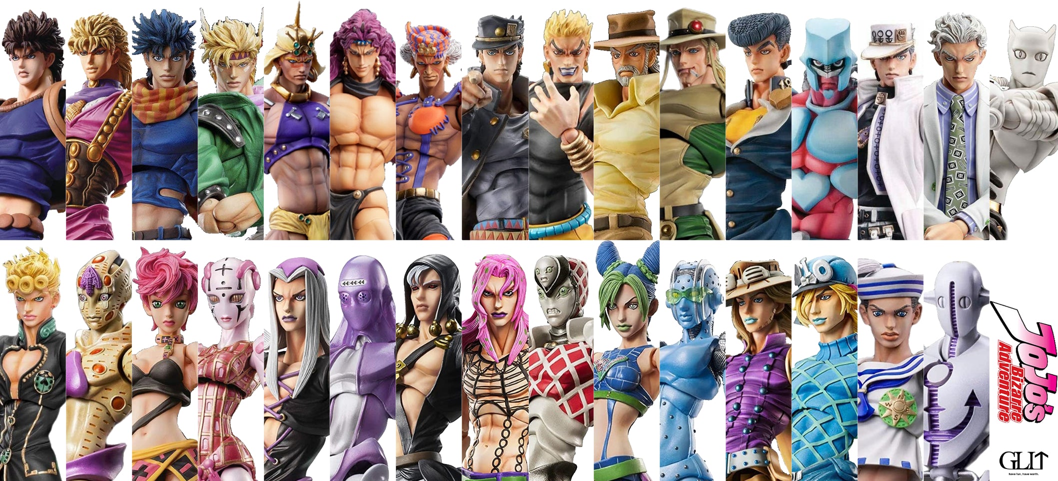 JoJo's Bizarre Adventure Super Action Statue Figure 7th part( D4C Valentine  set)