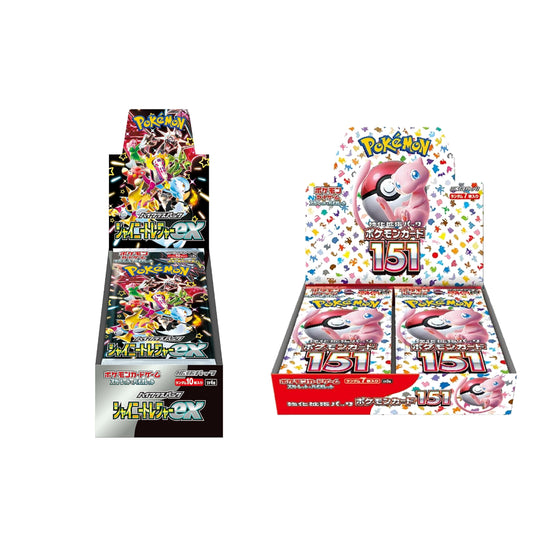 Pokemon Card Scarlet & Violet Booster Box Pokemon 151 & Shiny Treasure ex sv2a sv4a Booster Box set Japanese