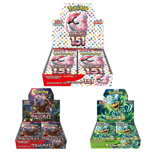 Pokemon Card Scarlet & Violet Booster Box Pokemon 151 & Crimson Haze & Mask of Change sv2a sv5a sv6 Booster Box set Japanese