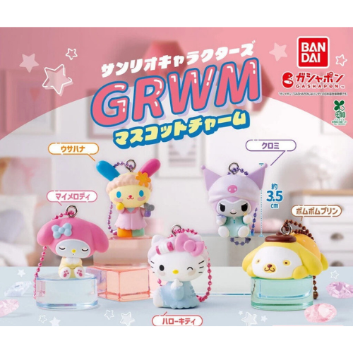 HY1945 Capsule toy Sanrio Characters GRWM Mascot Charm complete set
