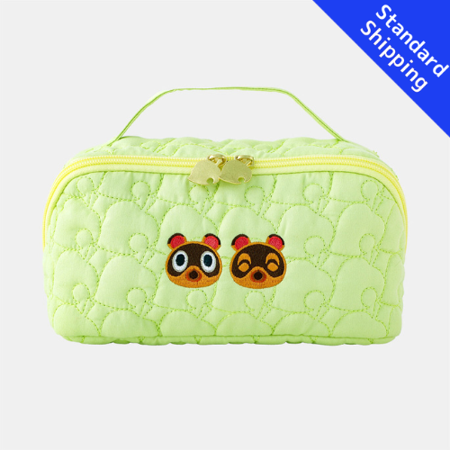 Animal Crossing: New Horizons 180-degree opening leaf pattern quilted large capacity pouch BOOK
