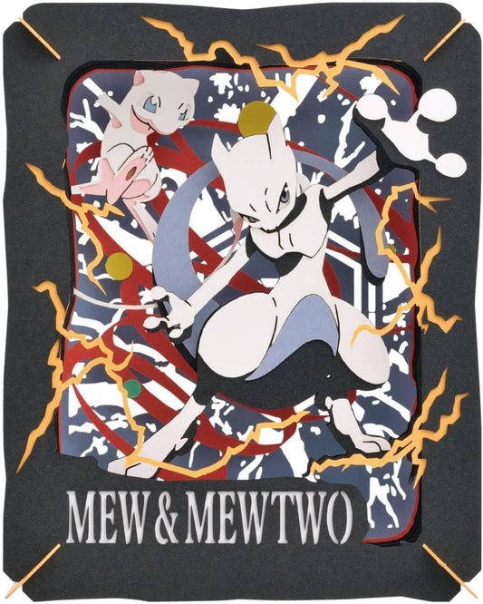 Ensky Paper Theater Pokemon Mew & Mewtwo PT-072 Japan