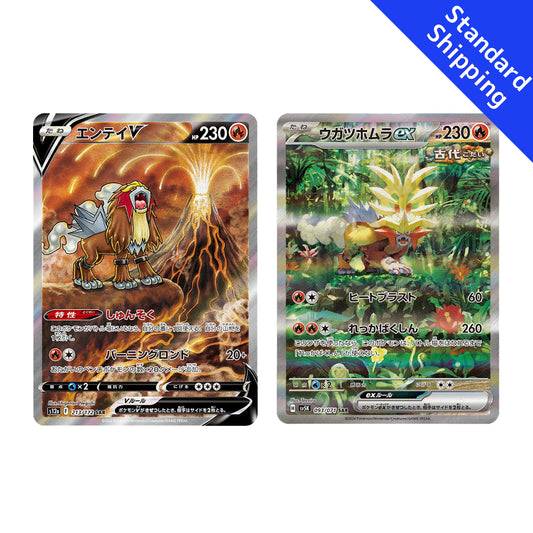 Pokemon Card Entei & Gouging Fire ex SAR 213/172 093/071 s12a sv5K VSTAR Universe Wild Force Japanese