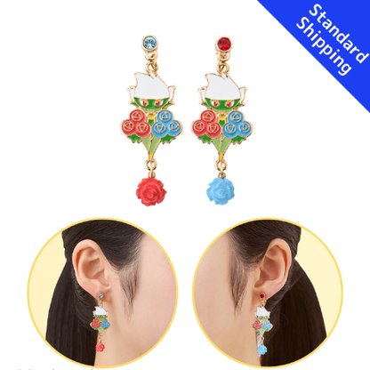 Pokemon Center Original Earrings, Mischief Roserade