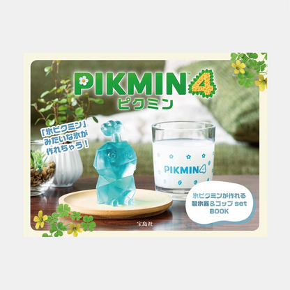 Conjunto de Copo de Vidro com Logotipo do Fabricante de Gelo Pikmin 4 Ice Pikmin Rock & Livro Novo