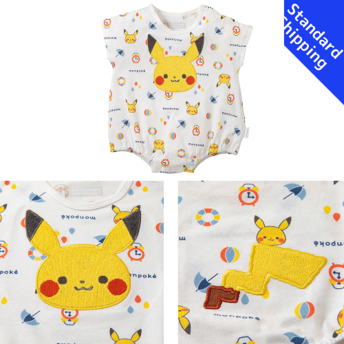 Monpork all-over print short-sleeved romper Baby products