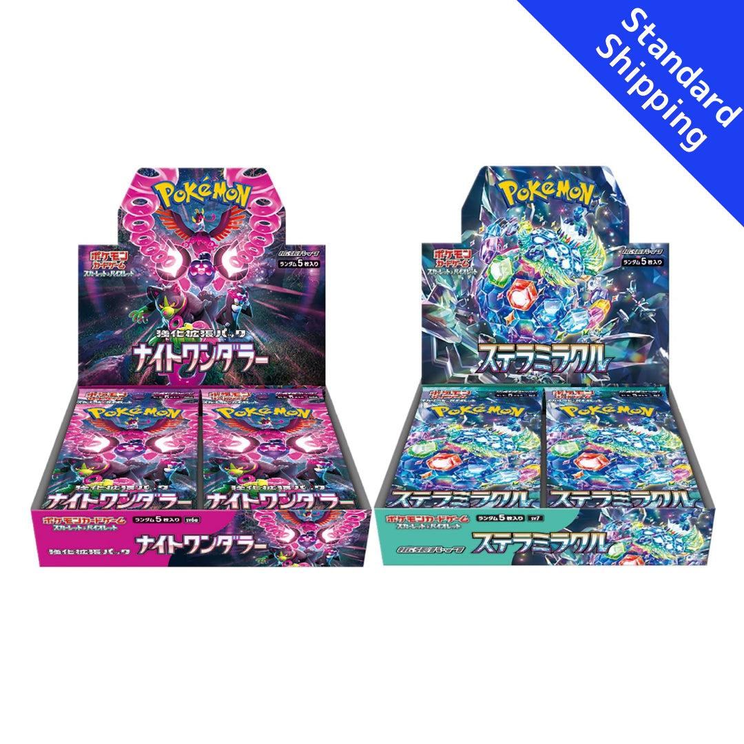 Pokemon Card Scarlet & Violet Booster Box Night Wanderer & Stellar Miracle sv6a sv7 Booster Box set Japanese