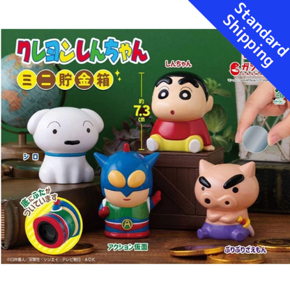 HY1918 Capsule toy Crayon Shin-chan Mini Piggy Bank complete set