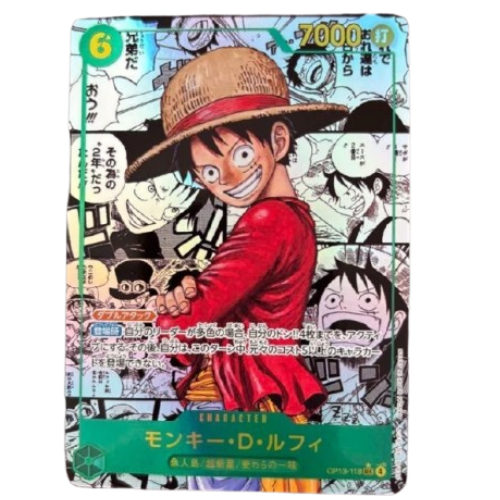 ONE PIECE Card Game Monkey D Luffy SEC Carrying on His Will OP13 118 japanese US