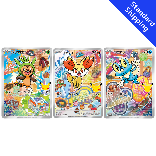 Pokemon Card Chespin Fennekin Froakie Promo 118/M-P 30th Celebration Japanese