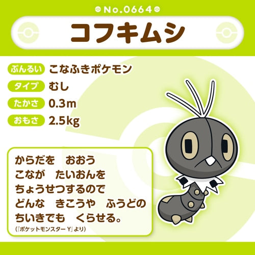 Pokemon Center Plush Pokemon fit Scatterbug No.664 Japan NEW