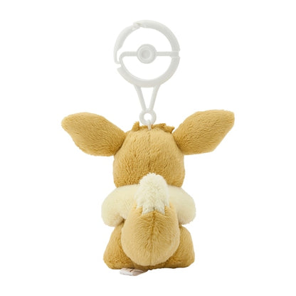 Pokemon Center mascot plush toy with carabiner Eevee Japan NEW