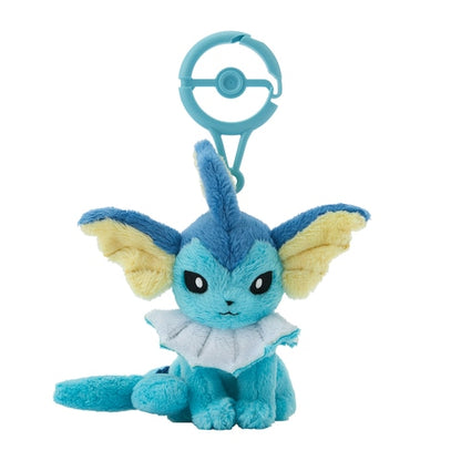 Pokemon Center mascot plush toy with carabiner Vaporeon Japan NEW