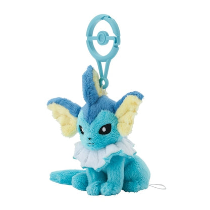 Pokemon Center mascot plush toy with carabiner Vaporeon Japan NEW