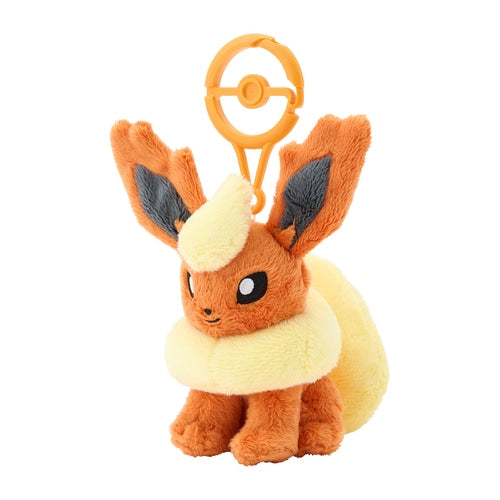 Pokemon Center mascot plush toy with carabiner Flareon Japan NEW