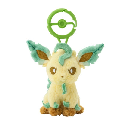 Pokemon Center mascot plush toy with carabiner Leafeon Japan NEW