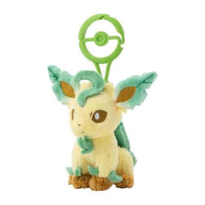 Pokemon Center mascot plush toy with carabiner Leafeon Japan NEW