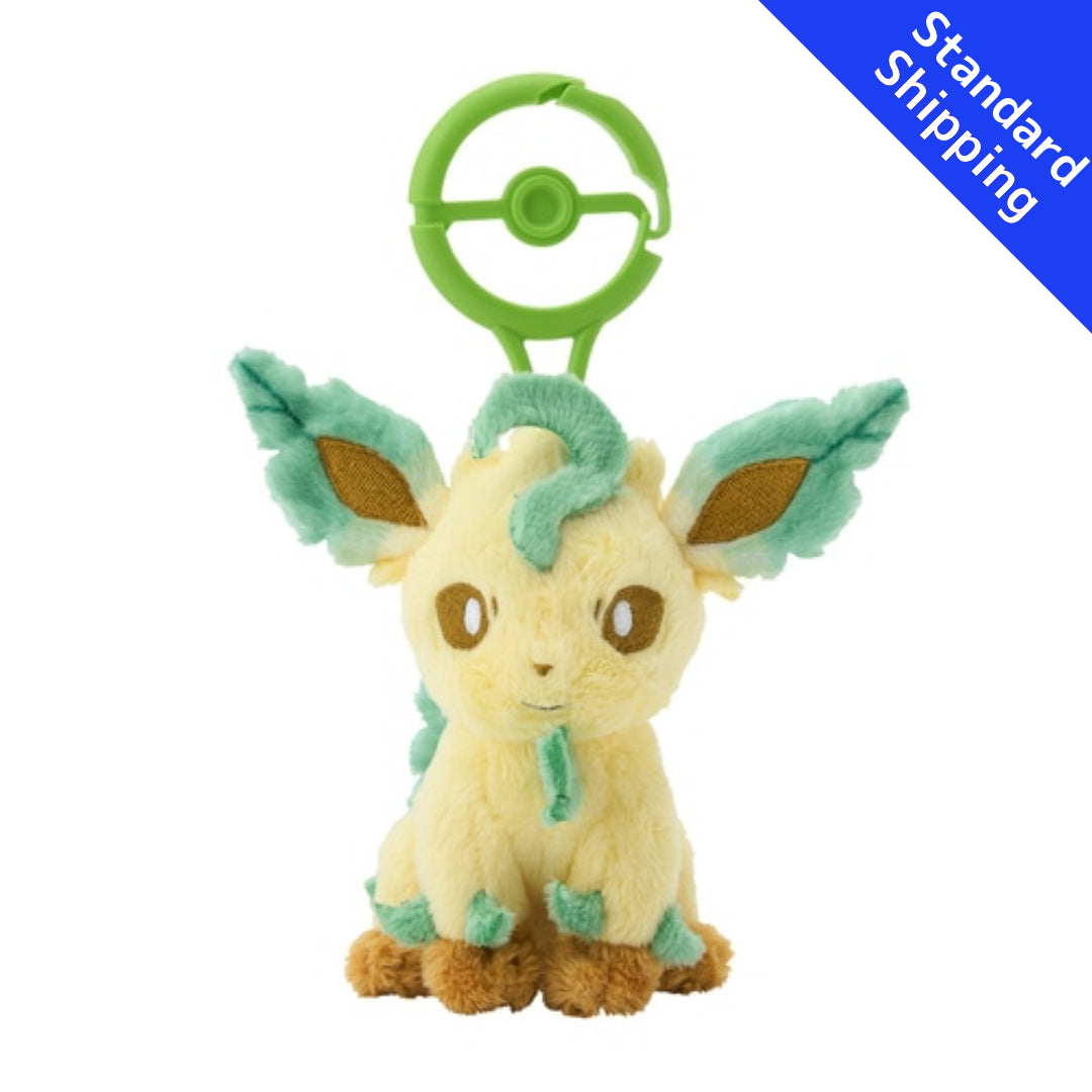 Pokemon Center mascot plush toy with carabiner Leafeon Japan NEW