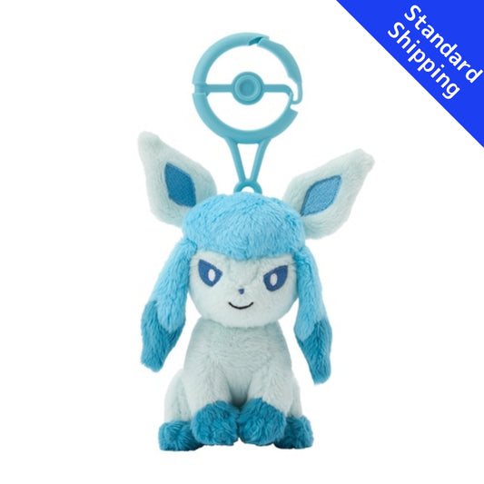 Pokemon Center mascot plush toy with carabiner Glaceon Japan NEW