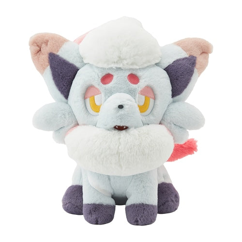 Pokemon Center Fluffy huggable plush toy Hisui Zorua Japan NEW