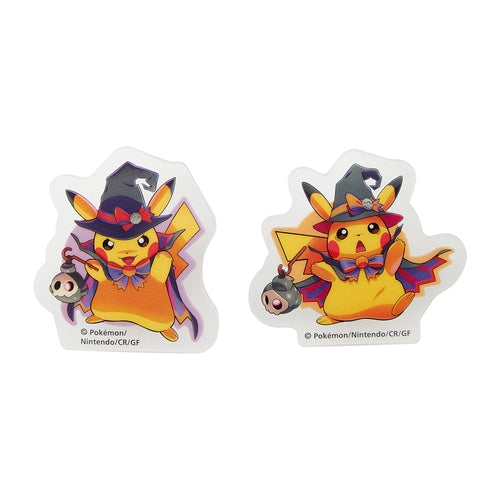 Conjunto de 2 clipes Pokemon Center Halloween Trick or Treat Japão NOVO