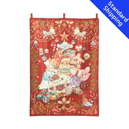 Pokemon Center Art tapestry Pokemon Heartwarming Christmas Japan NEW