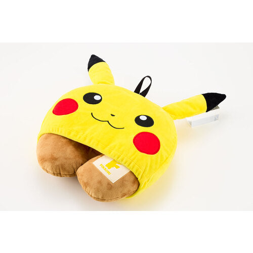 Pokemon Center Neck pillow with hood Pikachu Japan NEW