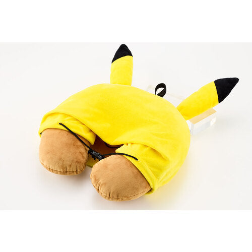 Pokemon Center Neck pillow with hood Pikachu Japan NEW