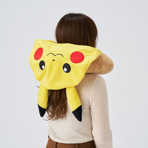 Pokemon Center Neck pillow with hood Pikachu Japan NEW