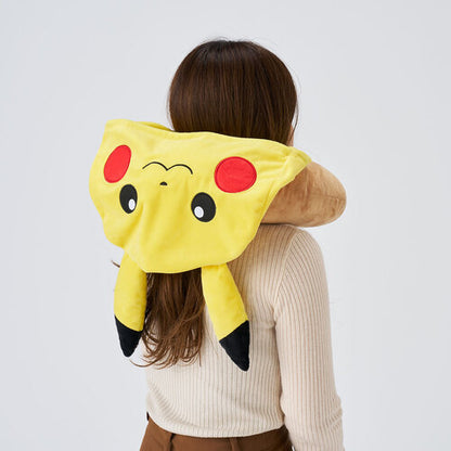 Pokemon Center Neck pillow with hood Pikachu Japan NEW