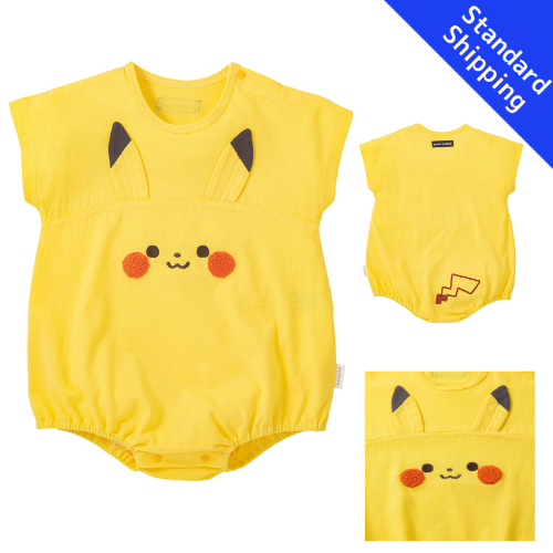 Monpoke Pikachu Jersey Short-Sleeved Romper