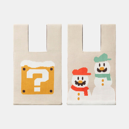 Nintendo Super Mario winter collection knit bag Japan TOKYO/OSAKA/KYOTO NEW