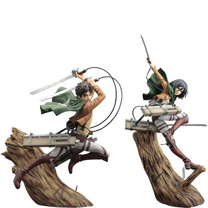 KOTOBUKIYA ARTFX J Attack on Titan Levi & Eren Yeager & Mikasa Ackerman Sets Renewal package ver. 1/8 Scale Japan NEW