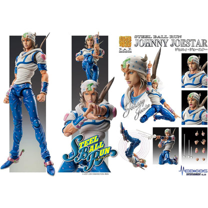 JoJo's Bizarre Adventure Super Action Statue Figure 7ª parte Steel Ball Run Johnny Joestar & Slow Dancer S.A.S Japão NOVO