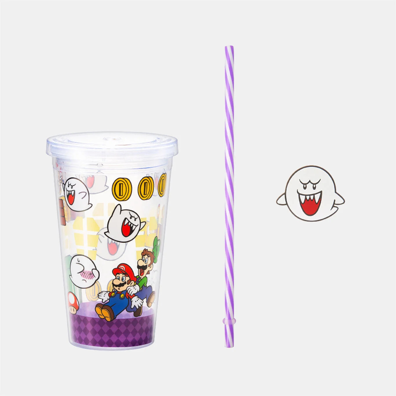 Nintendo Super Mario straw tumbler (Boo) Japan Nintendo TOKYO/OSAKA/KYOTO NEW