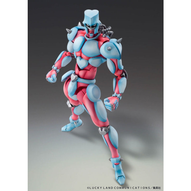 JoJo's Bizarre Adventure Super Action Statue Figure 4ª parte Higashikata Josuke & Crazy・Diamond S.A.S Japão NOVO