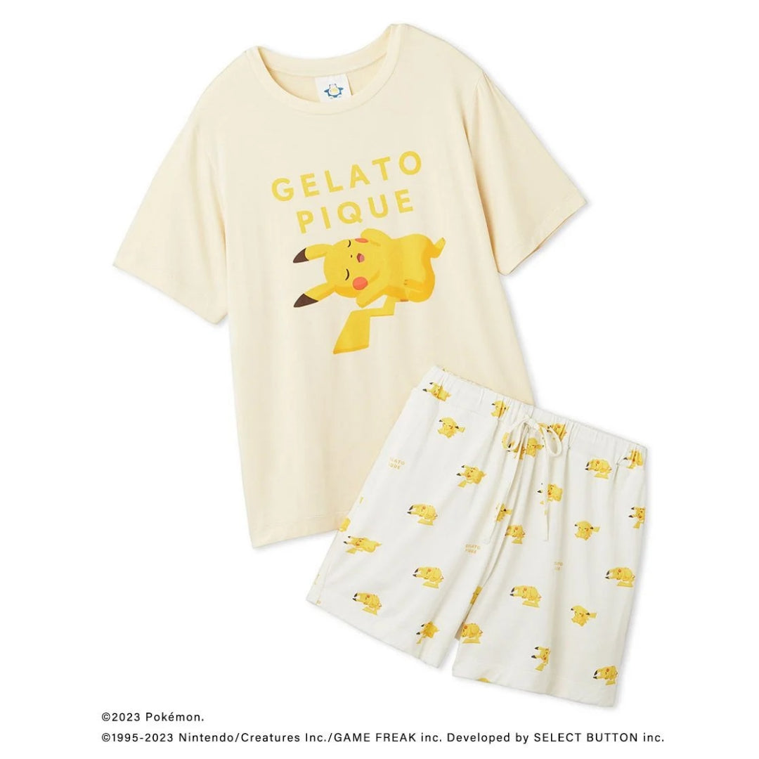 Camiseta e Shorts Pokemon Sleep Cool sensação FEMININO Gelato pique Japão NOVO