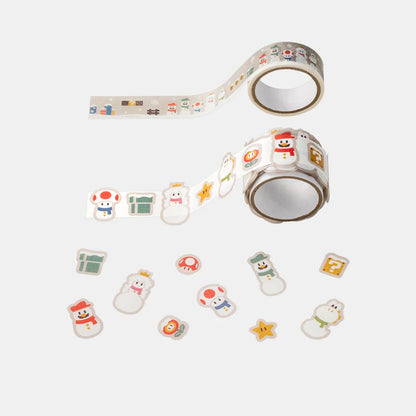 Nintendo Super Mario winter collection Roll Seal & masking tape Japan TOKYO/OSAKA/KYOTO NEW