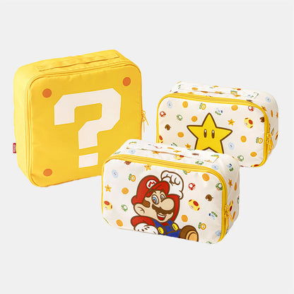 Nintendo Super Mario Storage pouch set (Question Block) Japan Nintendo TOKYO/OSAKA/KYOTO NEW