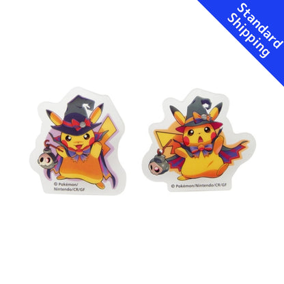 Conjunto de 2 clipes Pokemon Center Halloween Trick or Treat Japão NOVO