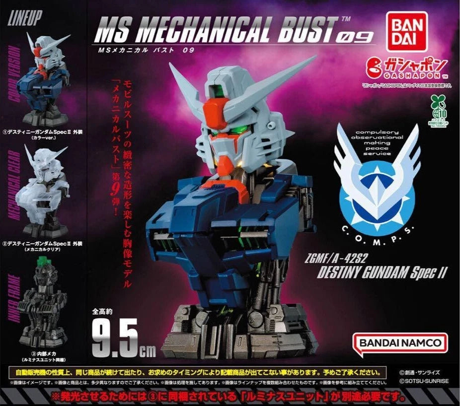 HY2437 Capsule toy Mobile Suit Gundam MS Mechanical Bust 09 complete set