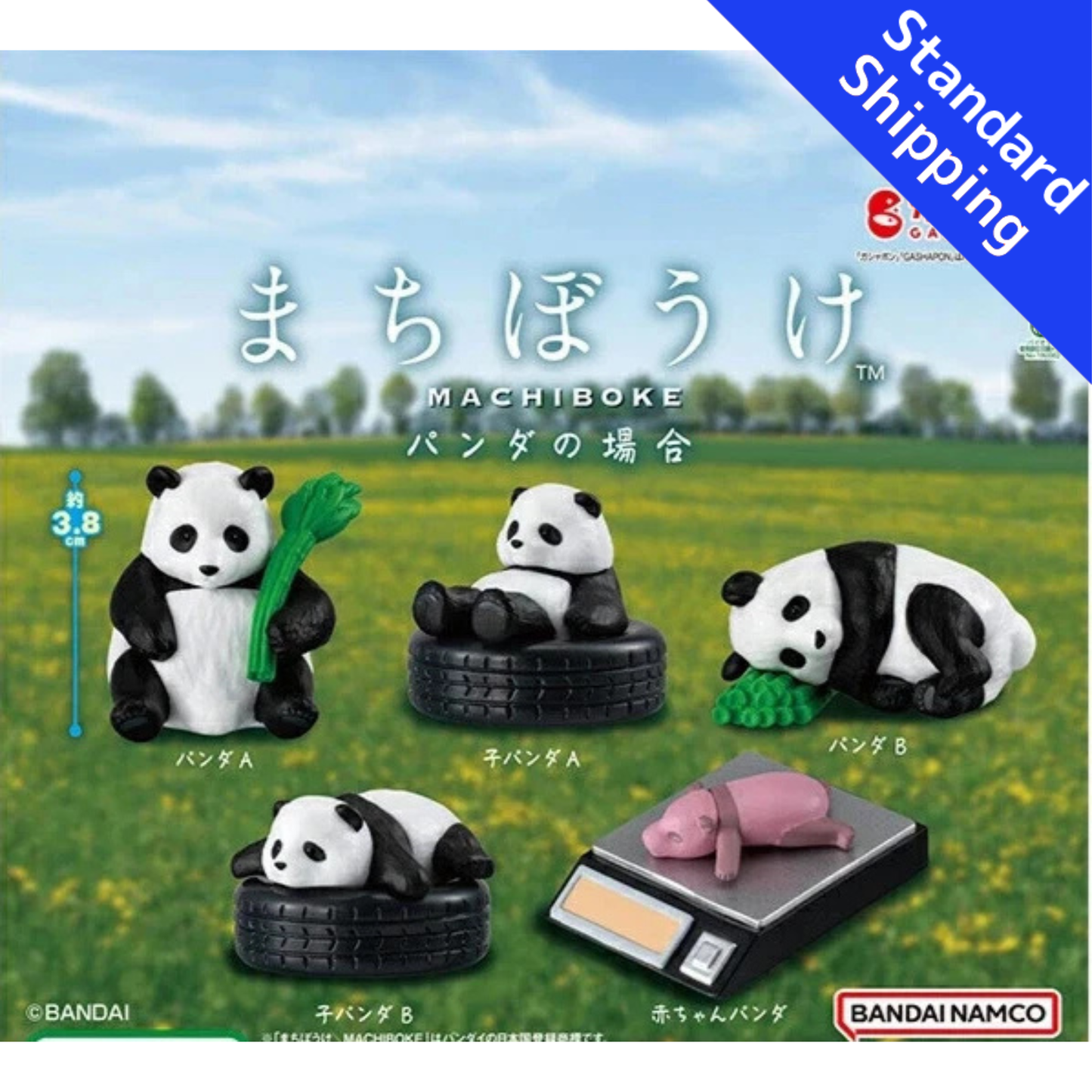 HY2239 Capsule toy Machiboke The Case of the Panda complete set