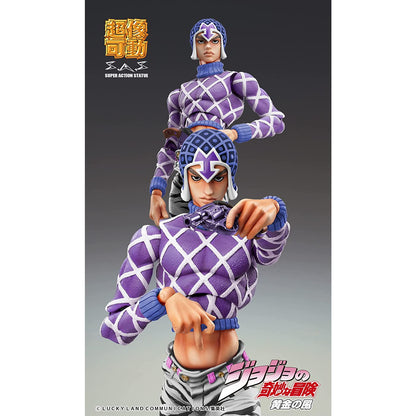JoJo's Bizarre Adventure Super Action Statue Figura 5ª parte Guido Mista e SP 3º SAS Japão NOVO