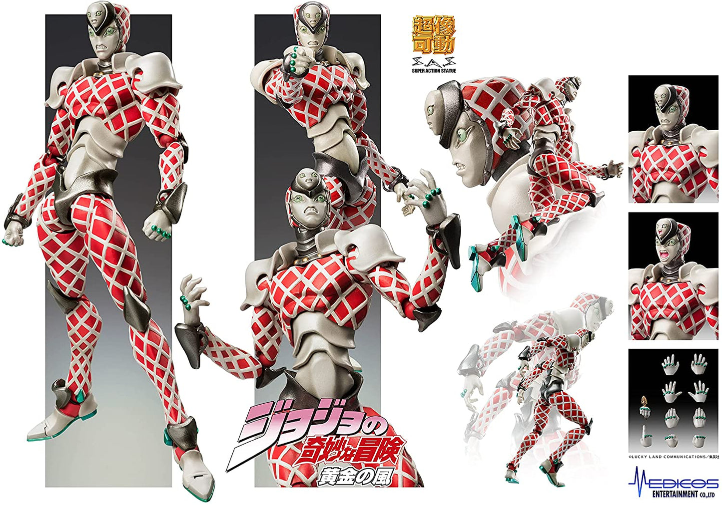 Estátua de super ação de aventura bizarra de JoJo Figura 5ª parte Diavolo & K.Crimson SAS Japão NOVO