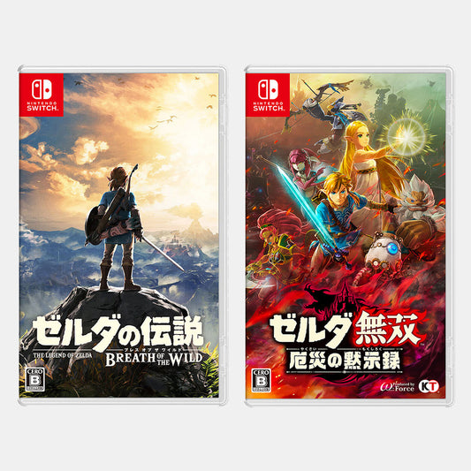 Nintendo Switch The Legend of Zelda:Breath of the Wild e Hyrule Warriors:Age of Calamity set Japão NOVO